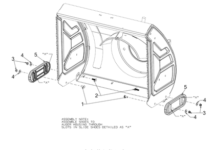 Slide Shoes Diagram and Parts List for 3X34-INCHPRO (31AH8ESV710)(2017) Cub Cadet Snow Blower